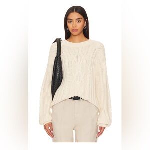 Women’s Free People Frankie Cable Sweater Ivory XS